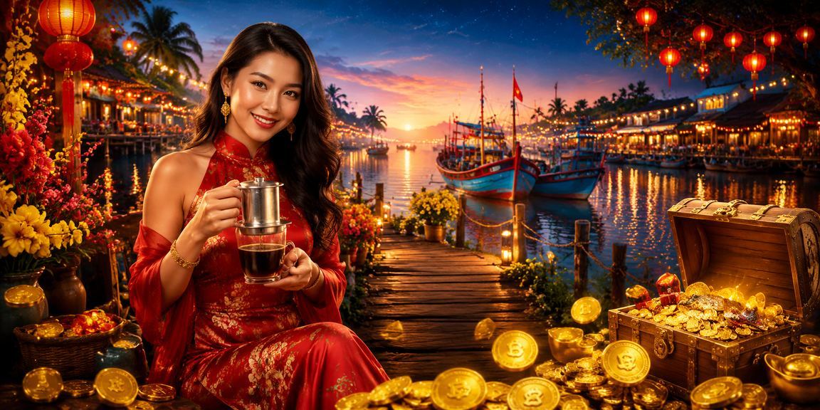 Người dùng tại Mũi Né thực hiện giao dịch casino trực tuyến bên cà phê buổi sáng