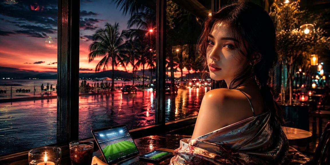 Người dùng xem kèo thể thao bên ly cà phê tại Phú Quốc, Việt Nam